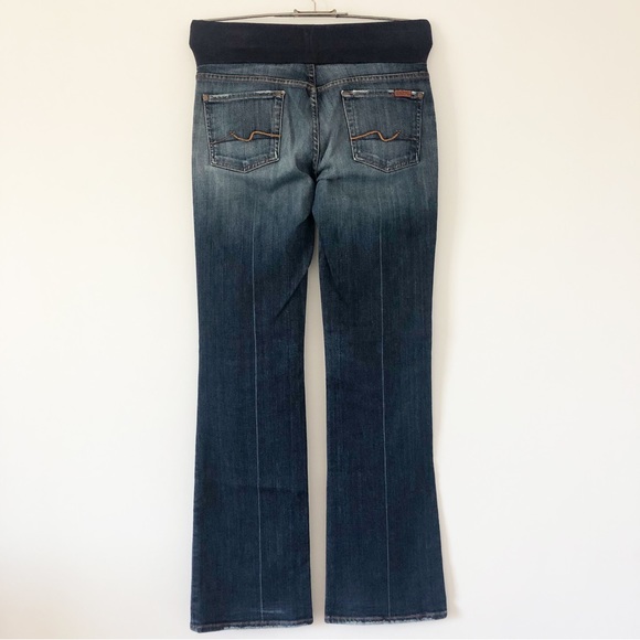7 for all Mankind A Pea In The Pod Maternity Bootcut Jeans Size M Made in USA - Picture 3 of 8